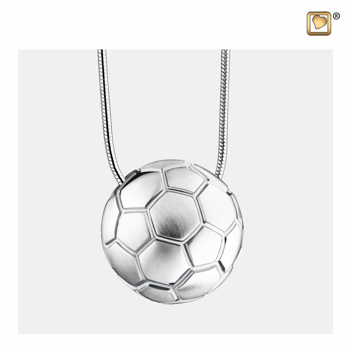 SoccerBall Ashes Pendant Pol&Bru silver